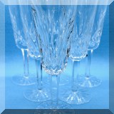 G03. Set of 6 Waterford Crystal wine or water goblets. 7”h - $120 